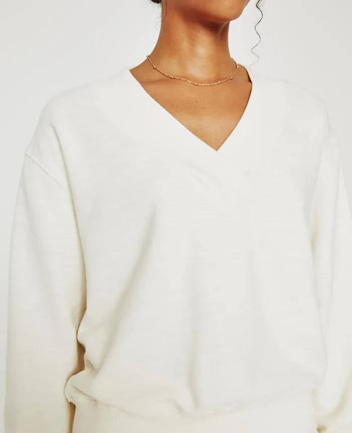 AG Jeans Nova Vee Ivory Dust Women Sweatshirts AG Jeans Nova Vee Ivory Dust Women Sweatshirts