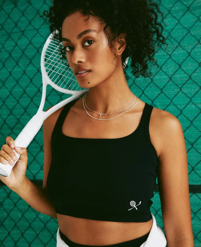 AG Jeans Weddington Tank Eb Racket Club Emblem Court Na Women Tees and Tanks