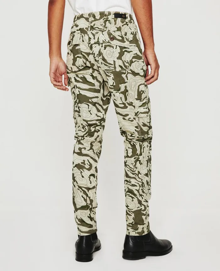 AG Jeans Wells Cargo Topographical Map Green Multi Men Pants AG Jeans Wells Cargo Topographical Map Green Multi Men Pants
