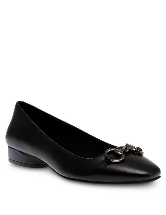 Anne Klein Cora Flat Black Smooth Women Shoes