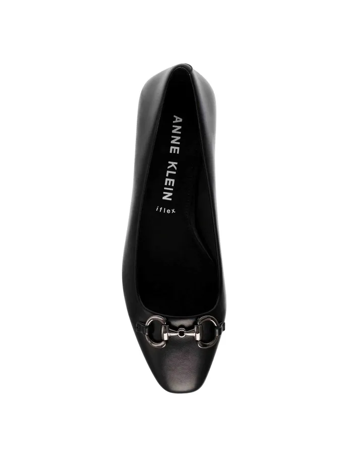 Anne Klein Cora Flat Black Smooth Women Shoes