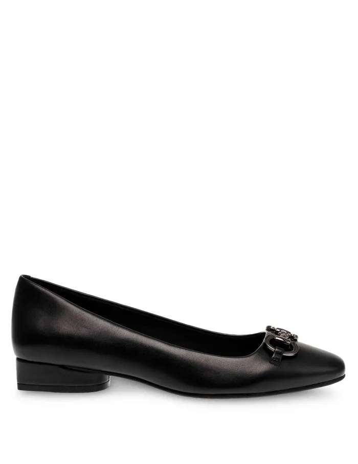 Anne Klein Cora Flat Black Smooth Women Shoes