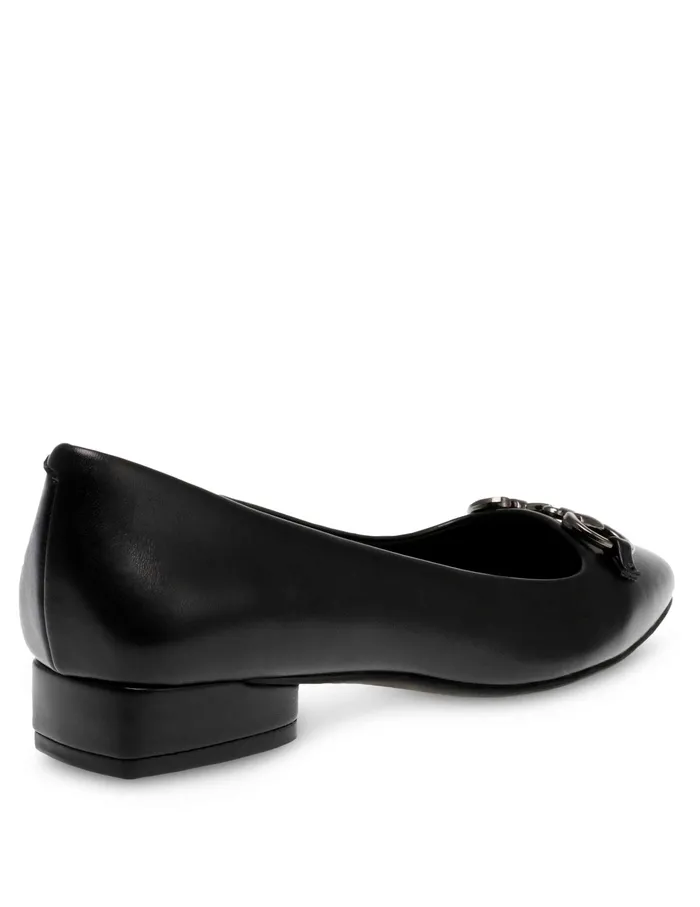 Anne Klein Cora Flat Black Smooth Women Shoes
