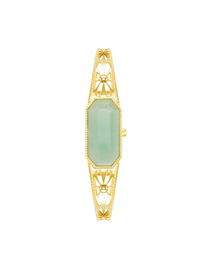 Anne Klein Gemstone Covered Dial Watch Aventurine Women Watches 038 Jewelry