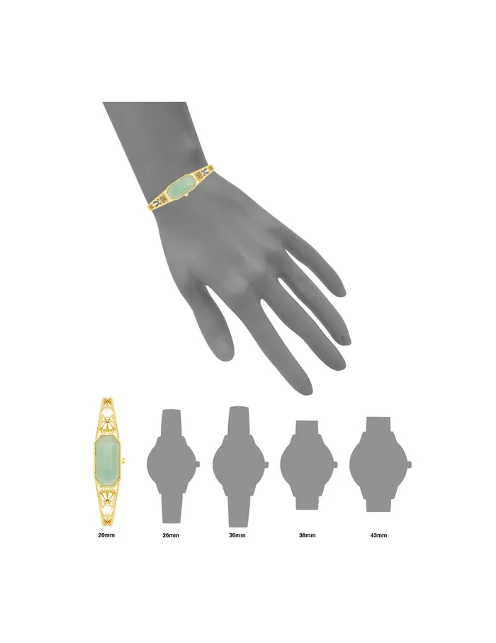 Anne Klein Gemstone Covered Dial Watch Aventurine Women Watches 038 Jewelry
