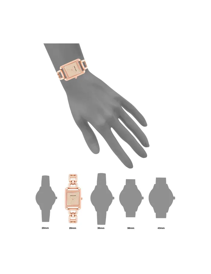 Anne Klein Heritage Link Bracelet Watch Rose Goldtone Women Watches 038 Jewelry