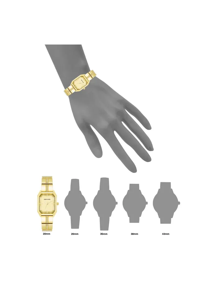 Anne Klein Iconic Octagonal Crystal Bracelet Watch Goldtone Women Watches 038 Jewelry