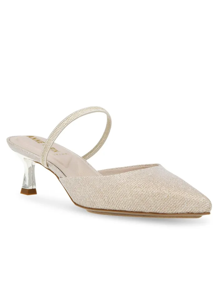 Anne Klein Iella Convertible Sling Back Platinum Women Shoes