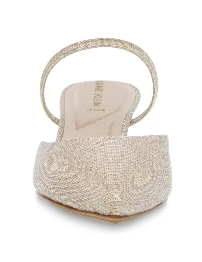 Anne Klein Iella Convertible Sling Back Platinum Women Shoes