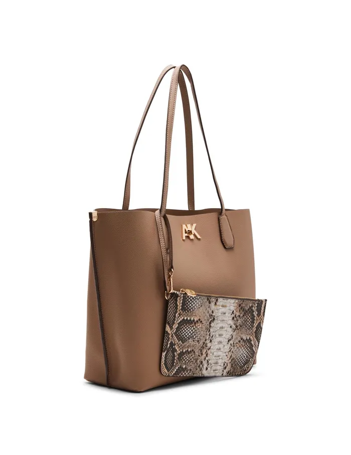 Anne Klein Large AK Turn Lock Tote Truffle Women Handbags