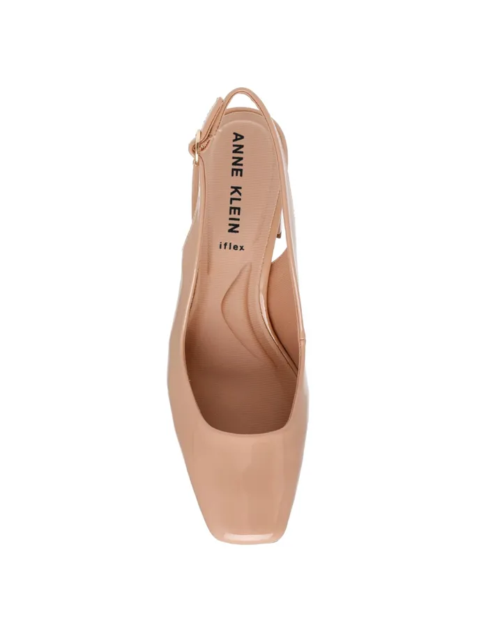 Anne Klein Lizette Dress Pump Nude Patent Women Shoes