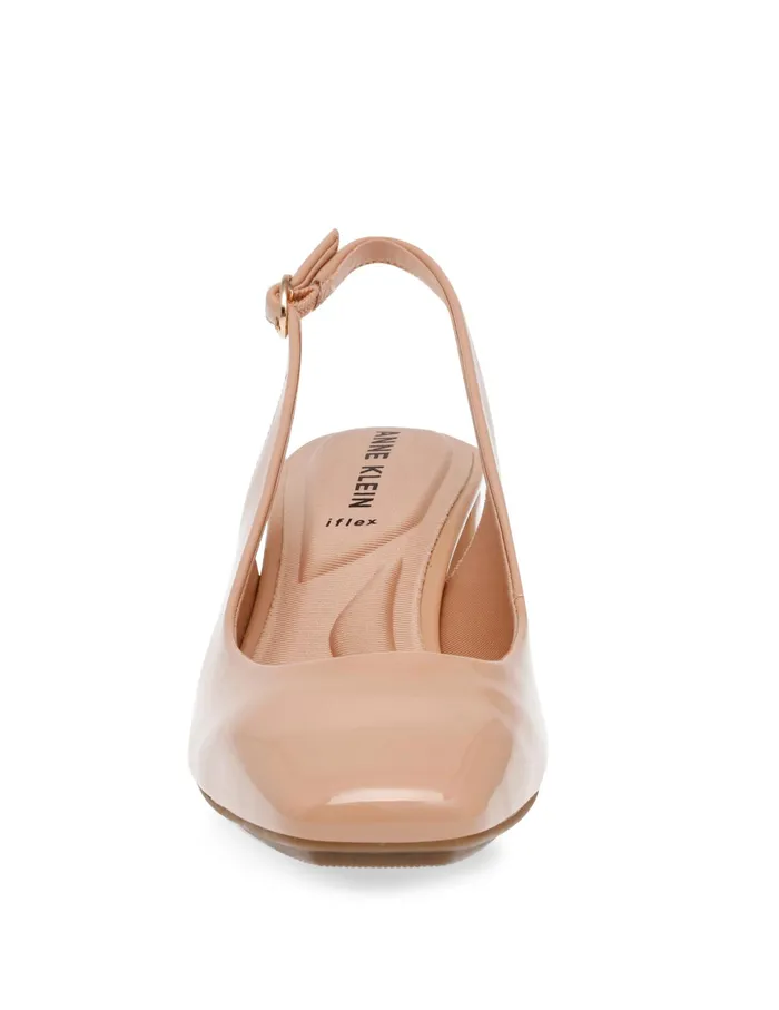 Anne Klein Lizette Dress Pump Nude Patent Women Shoes