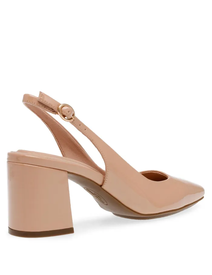 Anne Klein Lizette Dress Pump Nude Patent Women Shoes