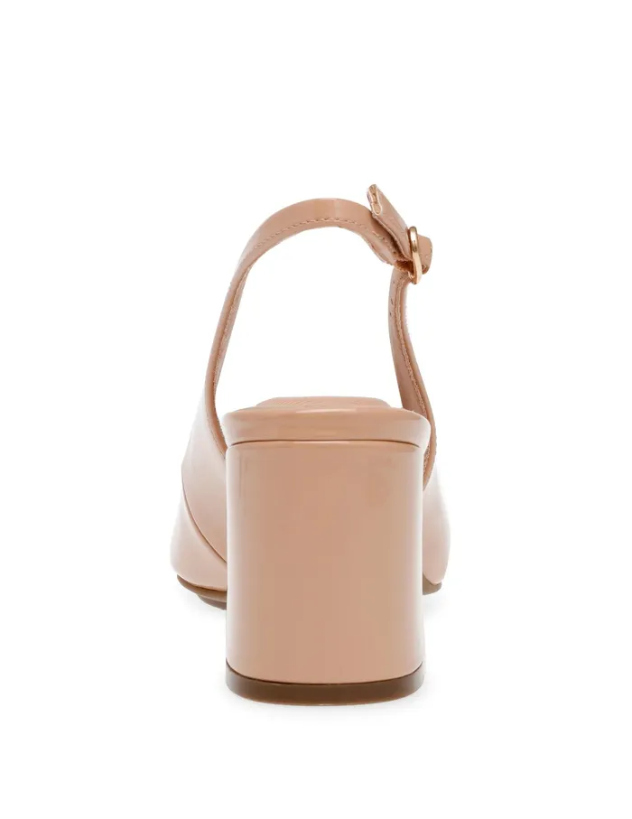 Anne Klein Lizette Dress Pump Nude Patent Women Shoes