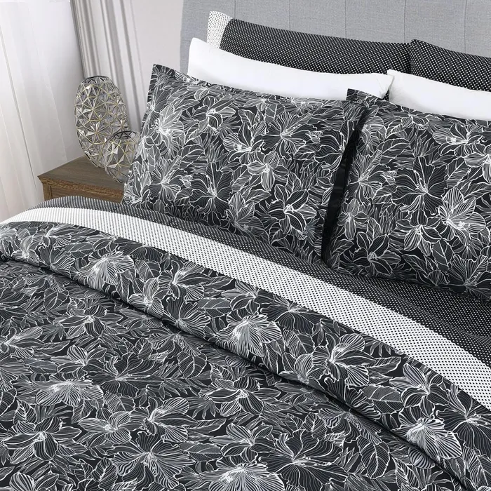 Anne Klein Marlo Comforter Set Black Women Home
