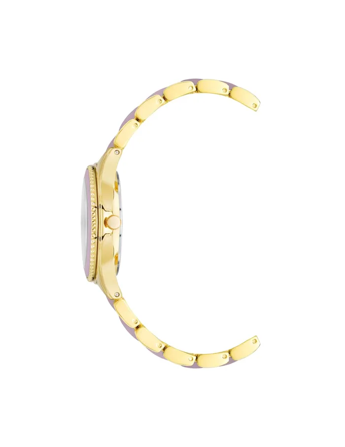 Anne Klein Pearlescent Resin Link Watch Goldtone Women Watches 038 Jewelry