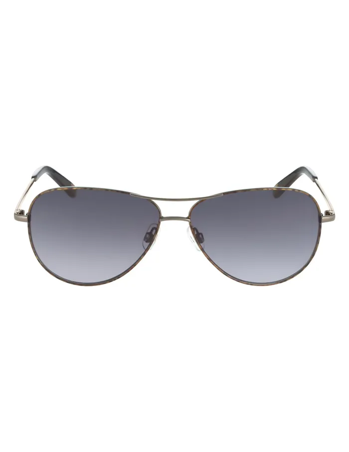 Anne Klein Petite Aviator Sunglasses Gunmetal Women Accessories