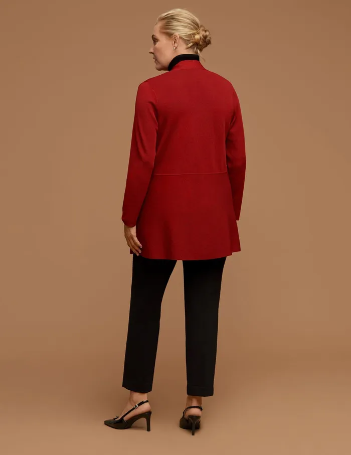 Anne Klein Plus Size Monterey Cardigan Titan Red Women Clothing