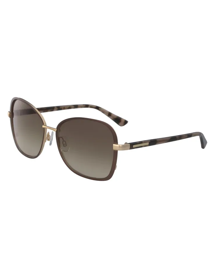 Anne Klein Square Metal Sunglasses Mocha Women Accessories