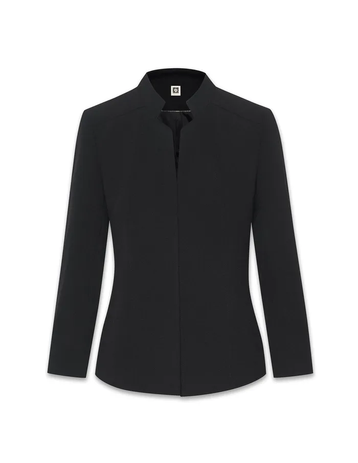 Anne Klein Stand Collar Jacket Anne Black Women Clothing