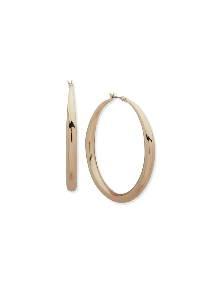Anne Klein Tapered Hoop Earrings Goldtone Women Watches 038 Jewelry