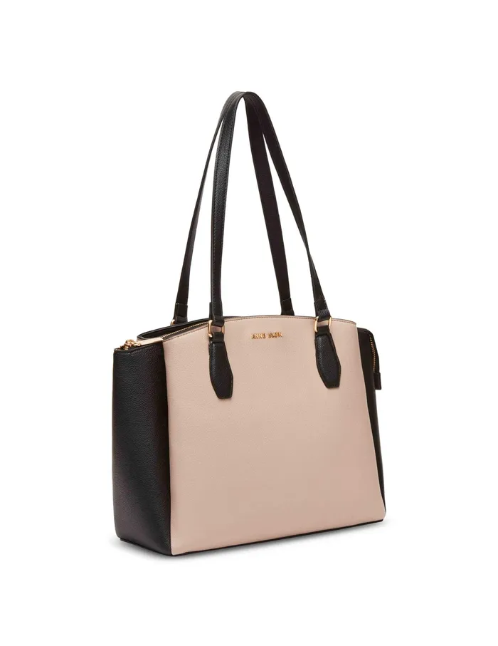 Anne Klein Triple Compartment Tote Stone Women Handbags