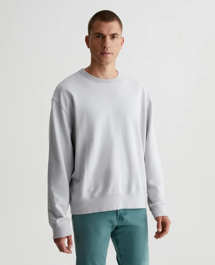 Arc Crew Silver Smoke Men AG Jeans Sweatshirts