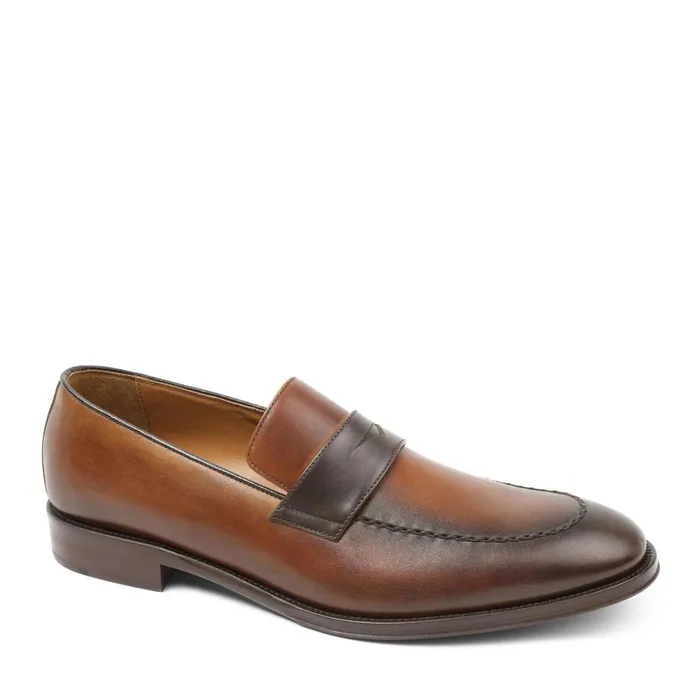 Arezzo Burnished Penny Loafer 8211 CognacDark Brown Men Bruno Magli Loafers and Slipons Arezzo Burnished Penny Loafer 8211 CognacDark Brown Men Bruno Magli Loafers and Slipons