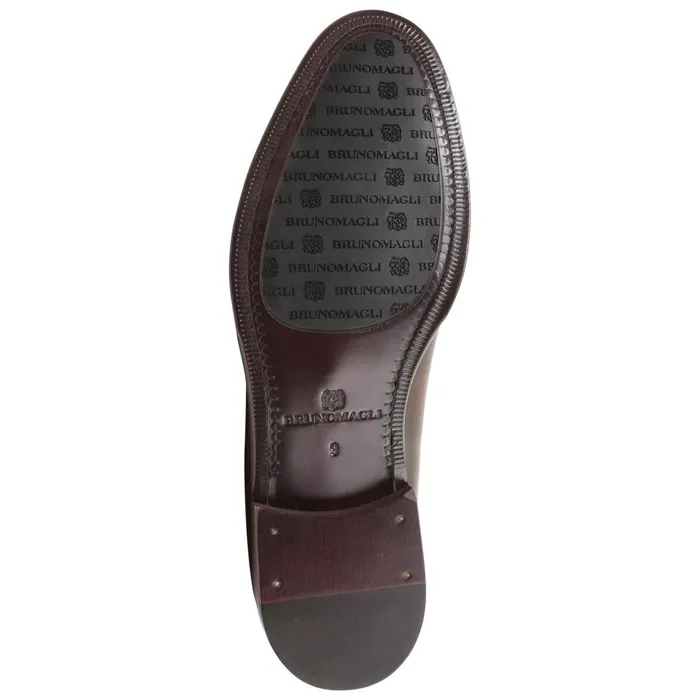 Arezzo Burnished Penny Loafer 8211 CognacDark Brown Men Bruno Magli Loafers and Slipons