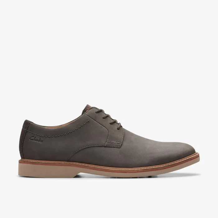 Atticus LT Lace Dark Grey Nubuck Men Clarks Casual Dress Shoes