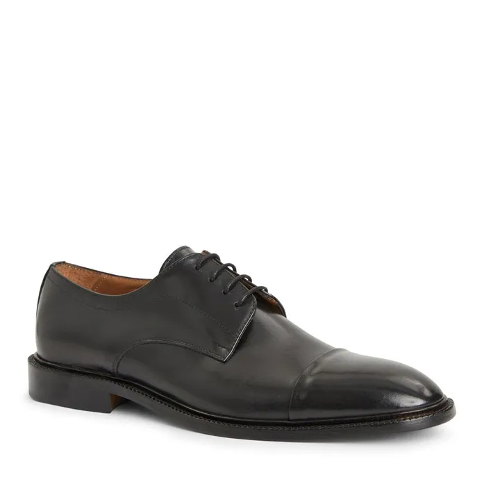 Aydin Cap Toe Leather DerbyBlack Men Bruno Magli Dress Shoes