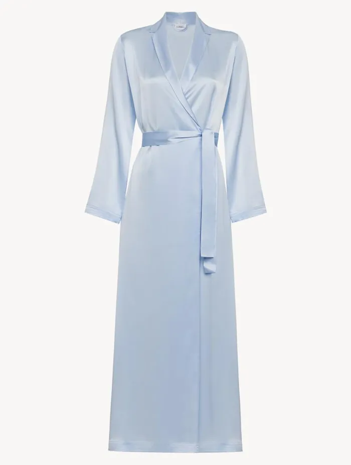 Azure Silk Long Robe Sleepwear La Perla Robes