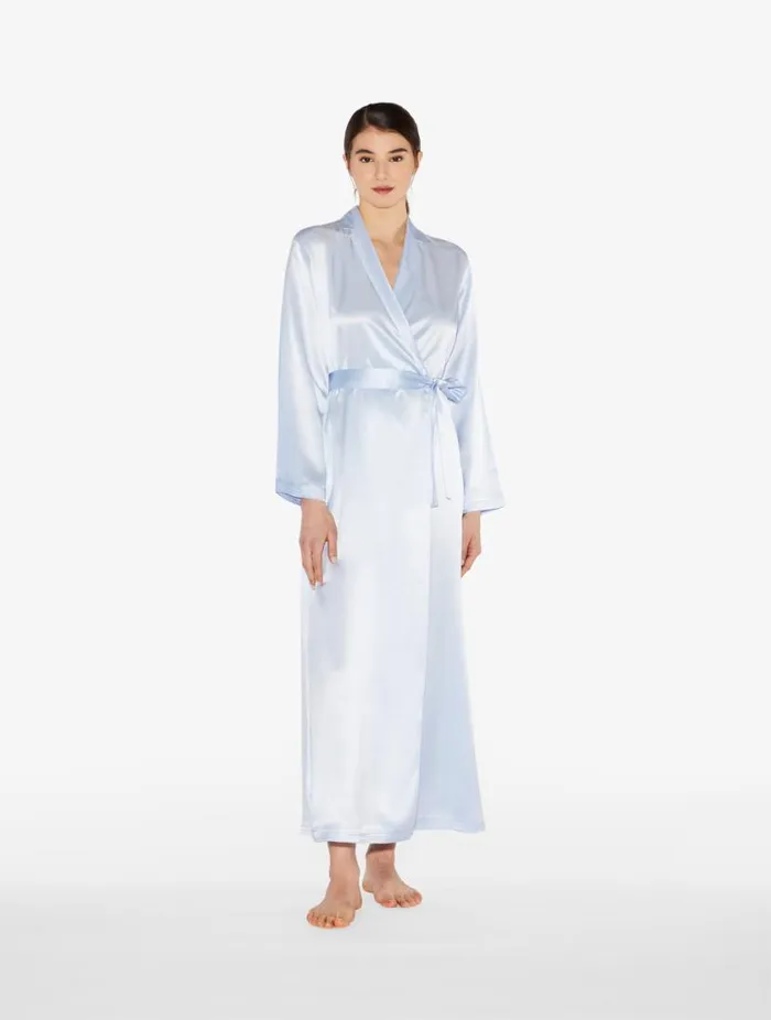 Azure Silk Long Robe Sleepwear La Perla Robes