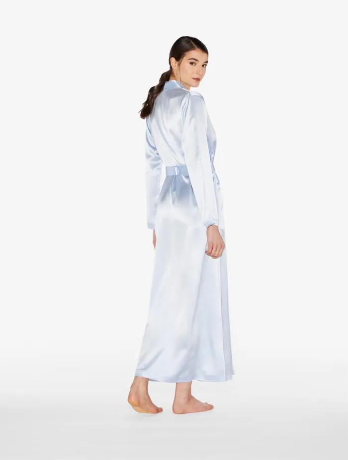 Azure Silk Long Robe Sleepwear La Perla Robes