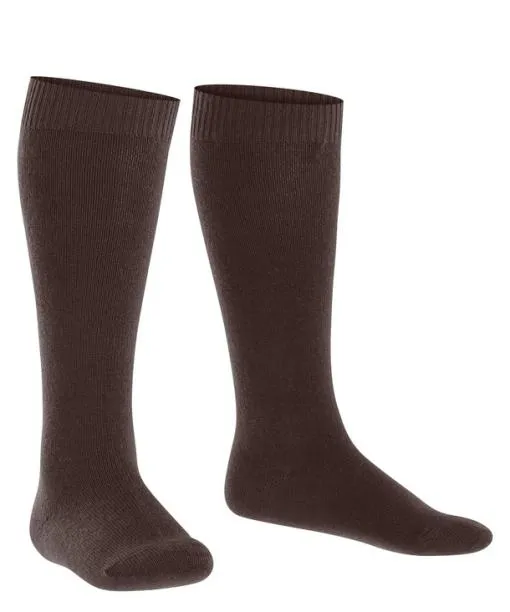 Babies and Kids Comfort Wool Kids Kneehigh Socks Dark Brown FALKE Knee High Socks