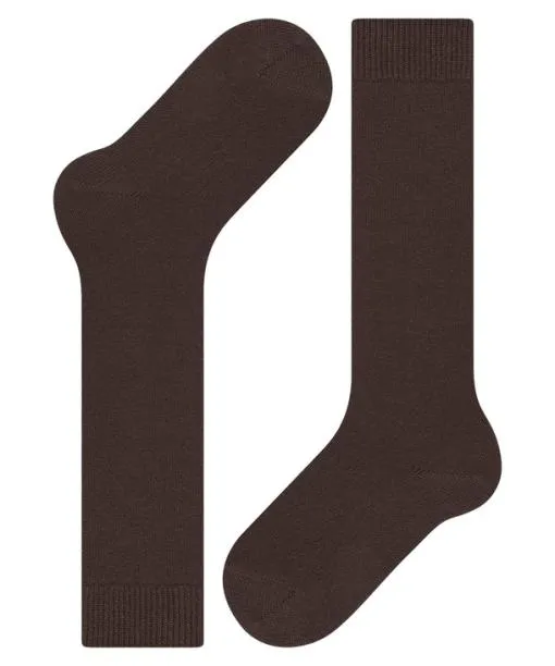 Babies and Kids Comfort Wool Kids Kneehigh Socks Dark Brown FALKE Knee High Socks