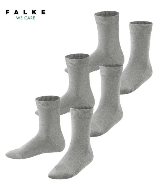 Babies and Kids Family 3Pack Kids Socks Light Grey FALKE Socks
