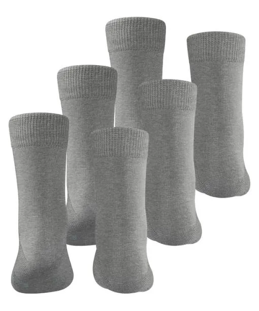 Babies and Kids Family 3Pack Kids Socks Light Grey FALKE Socks