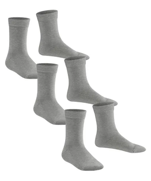 Babies and Kids Family 3Pack Kids Socks Light Grey FALKE Socks