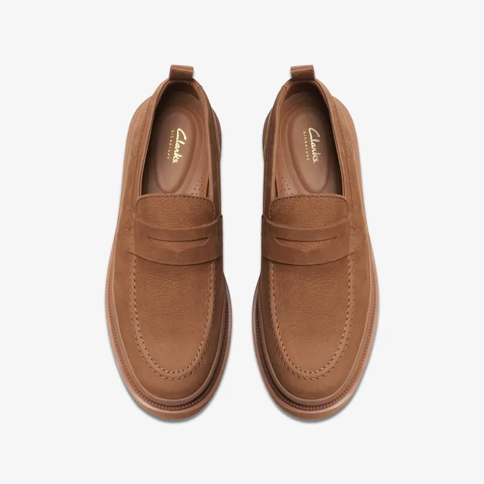 Badell Step Cola Nubuck Men Clarks Casual Dress Shoes