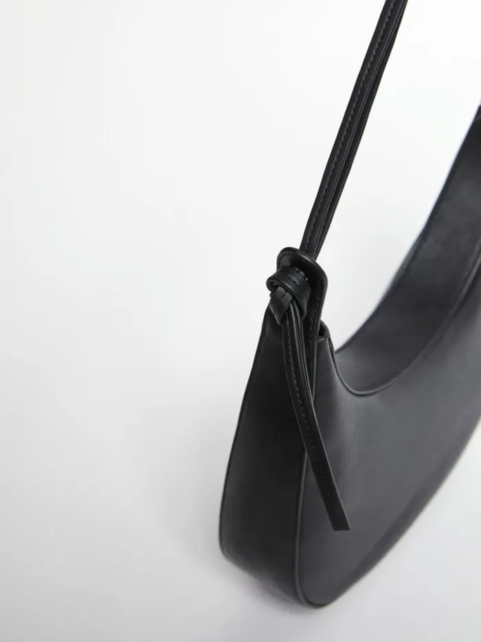 Bags The Reformation Medium Rosetta Shoulder Bag Black Leather