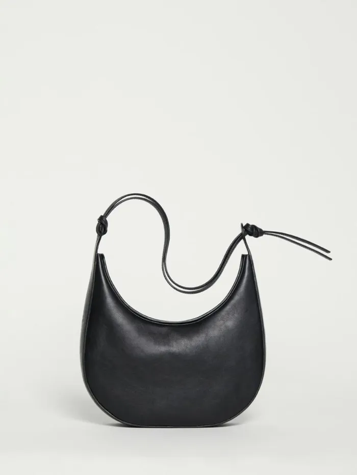 Bags The Reformation Medium Rosetta Shoulder Bag Black Leather