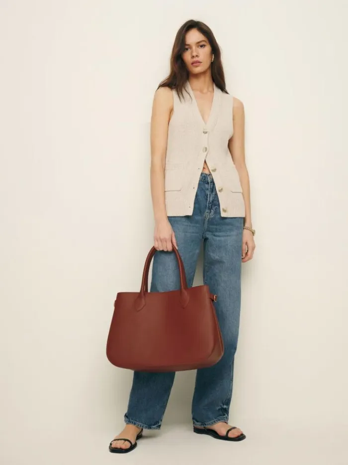Bags The Reformation Oversized Patrizia Bag Whiskey
