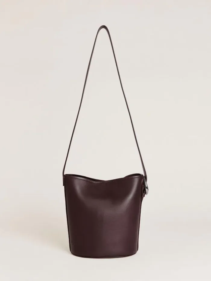 Bags The Reformation Seleena Small Bucket Bag Burgundy Leather