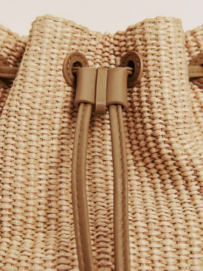 Bags The Reformation Small Ornellia Bucket Bag Natural