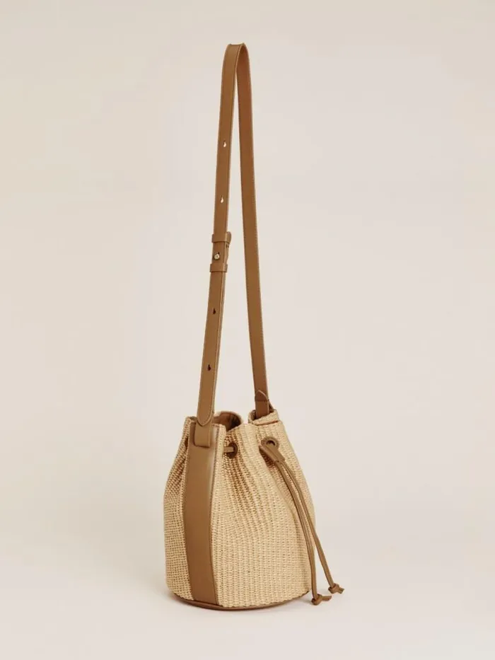 Bags The Reformation Small Ornellia Bucket Bag Natural