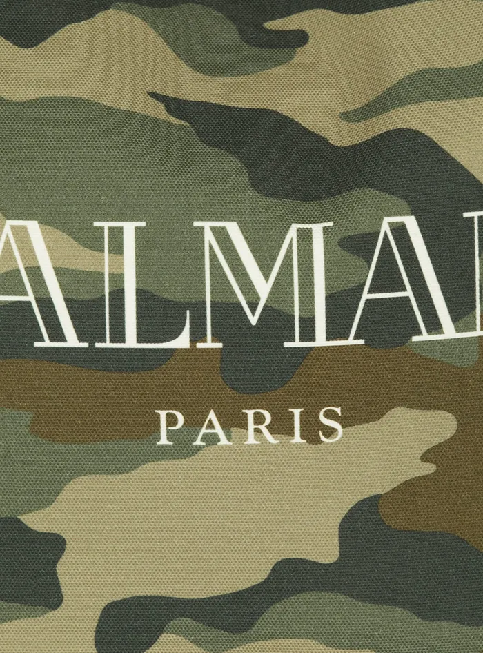Balmain Bags And Backpacks Men BArmy Grocery Bag In Camouflage Print Canvas Khaki