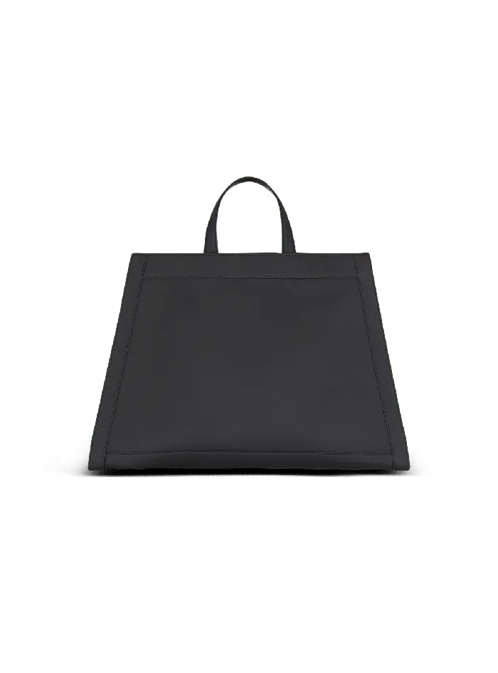 Balmain Bags And Backpacks Men By Olivier Rubbereffect Leather Tote Bag Black