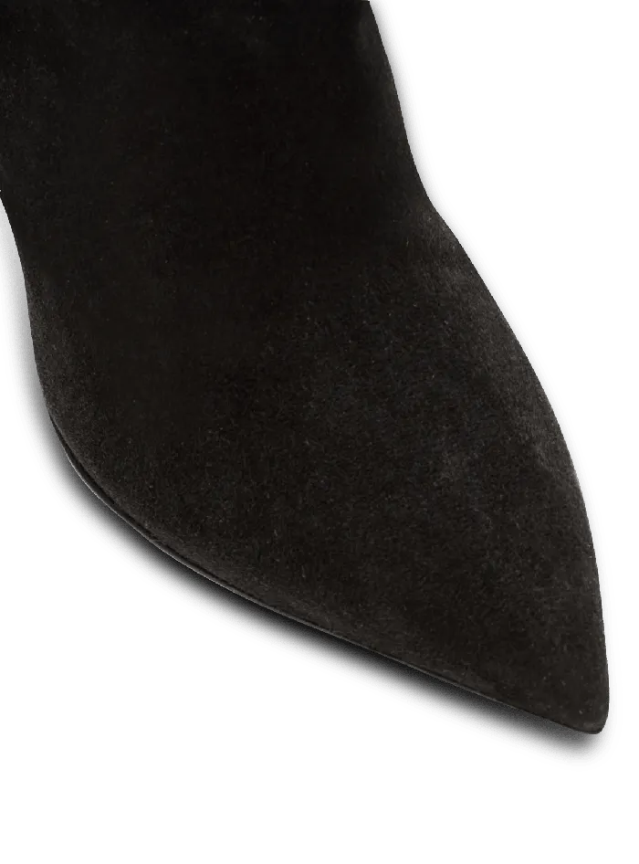 Balmain Boots Women Slouchy Suede Heeled Eva Boots Black