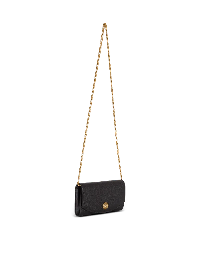 Balmain Clutches Women Emblegraveme Grained Calfskin Clutch Black